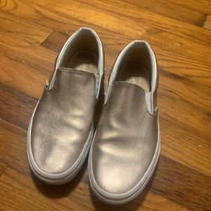 Rose gold slip on vans